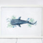 Personalised Whale Shark Art Print, thumbnail 2 of 3