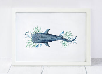 Personalised Whale Shark Art Print, 2 of 3