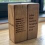 Solid Oak Personalised Bookend Pair, thumbnail 6 of 12