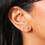 Sterling Silver Chain Star Stud Earrings, thumbnail 4 of 4