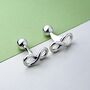 Men's Infinity Motif Solid Sterling Silver Cufflinks, thumbnail 2 of 5