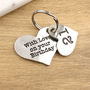 21st Birthday Gift Personalised 2pc Heart Key Ring, thumbnail 8 of 12
