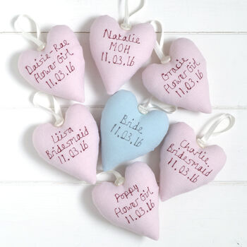 Personalised Hanging Heart Bridesmaid Gift, 8 of 12