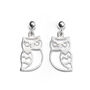 Sterling Silver Owl Earrings, thumbnail 1 of 4