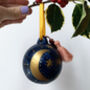 Celestial Hand Painted Ceramic Bauble, thumbnail 2 of 9