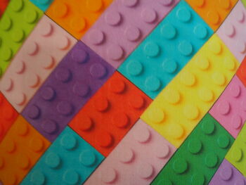 Bright Lego Style Multi Coloured Blocks Lampshade, 4 of 5