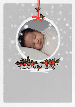 Personalised Photo Christmas 'Bauble' Card, 2 of 3