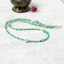 Amazonite And Turquoise Beaded Wrap Bracelet, thumbnail 3 of 5
