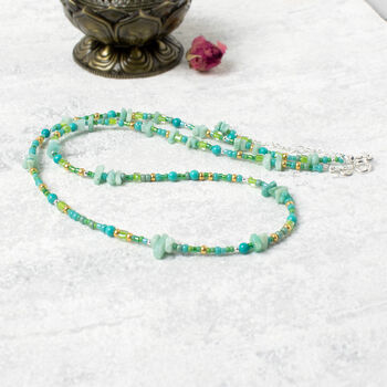 Amazonite And Turquoise Beaded Wrap Bracelet, 3 of 5
