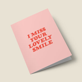 'I Miss Your Lovely Smile' Card, 3 of 4