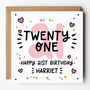 Pink 21st Birthday Card Twenty One, thumbnail 1 of 5