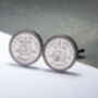 1946 80th Birthday Sixpence Coin Cufflinks, thumbnail 4 of 4
