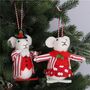 Mr And Mrs Christmas Mouse, thumbnail 1 of 2