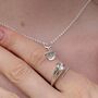 Sterling Silver Lily Flower Charm Necklace, thumbnail 4 of 8