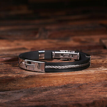 Personalised Christian Leather Bracelet, 5 of 5