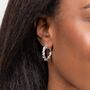 Sterling Silver Chunky Rope Twist Hoop Earrings, thumbnail 3 of 5