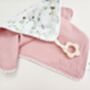 Organic Baby Comforter And Wooden Teether Gift, thumbnail 6 of 9