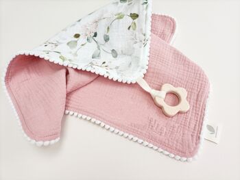 Organic Baby Comforter And Wooden Teether Gift, 6 of 9