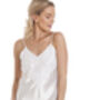 British Made White Bridal Short Satin Nightdress With Lace Detail Ladies Size Eight To 28 UK, thumbnail 2 of 5
