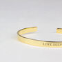 Personalised Cuff Bangle 18 K Gold Plated Solid Silver, thumbnail 6 of 6