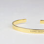 Personalised Cuff Bangle 18 K Gold Plated Solid Silver, thumbnail 7 of 9