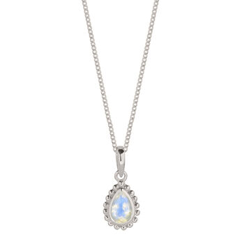 June Birthstone Moonstone Sterling Silver Necklace, 2 of 12