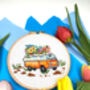 Flower Campervan Cross Stitch Kit, thumbnail 8 of 9