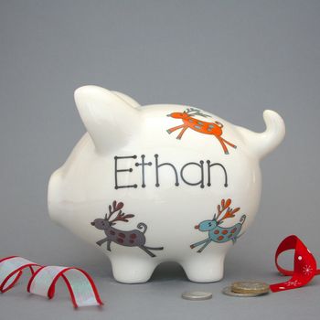 Personalised Christmas Piggy Banks, 2 of 10