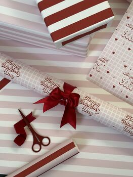 Striped Valentine's Day Wrapping Paper, 2 of 4