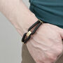 Personalised Men's Infinity Dual Leather Bracelet, thumbnail 4 of 12