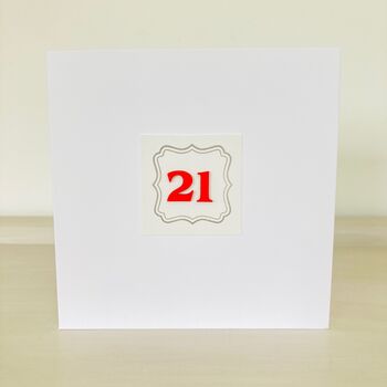 21st Handmade Card, 2 of 3