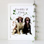 Personalised Pet Dog Portrait Print Gift, thumbnail 6 of 9