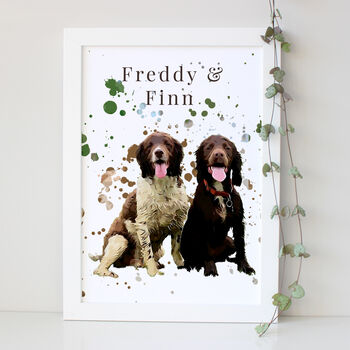 Personalised Pet Dog Portrait Print Gift, 6 of 9