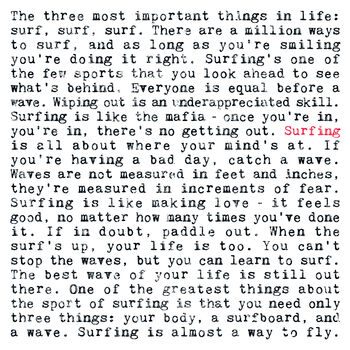 Surfing Quotes Print, Gift For Surfers, 3 of 7