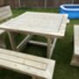 Garden Table And Benches Set, thumbnail 3 of 11