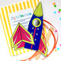 Kids Fly To The Moon Sustainable Paper Craft Kit, thumbnail 2 of 4