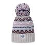 Arctic Fairisle Knit Reflective Super Bobble Hat, thumbnail 2 of 6