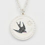 Silver Swallow Spirit Guide Pendant Necklace, thumbnail 3 of 8