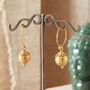 Gold Plated Silver Hoop Ball Earrings, thumbnail 2 of 8