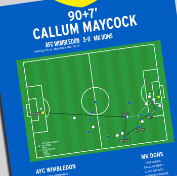 Callum Maycock Goal League Two 2024 Afc Wimbledon Print, 2 of 2