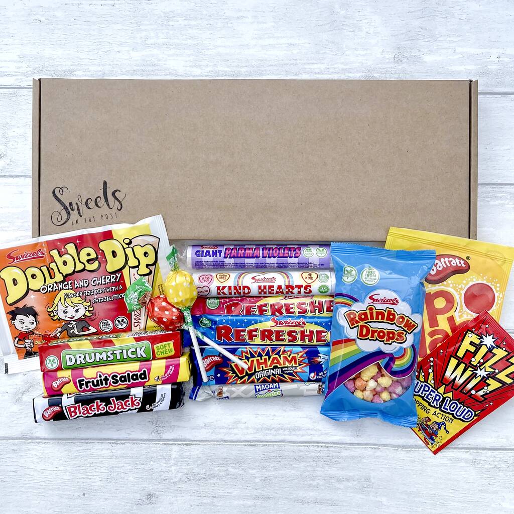 Personalised Kids Retro Sweets Letterbox Gift Box, 1 of 7