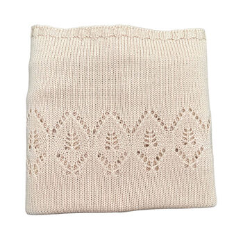 Knitted Baby Blanket With Lace Edge, 4 of 8