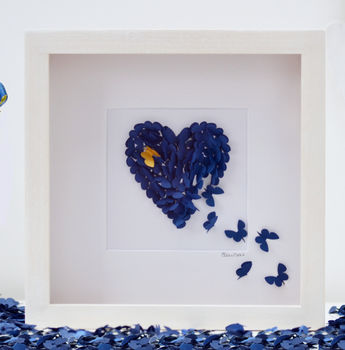 Personalised Butterfly Memorial, Framed Butterfly Heart, 2 of 5