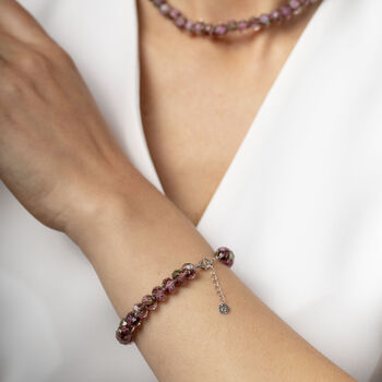 Autumn Rose Glass Beaded Bracelet, 2 of 4