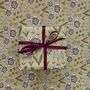 Mustard Retro Flower Wrapping Paper, thumbnail 2 of 4