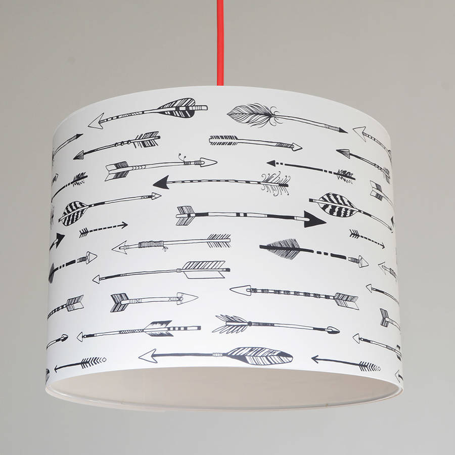 Native Arrows Handmade Paper Lampshade By Koko Kids Native Arrows Handmade Paper Lampshade