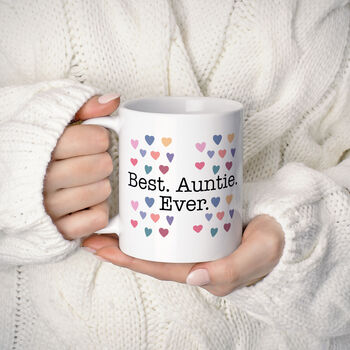 Best Auntie Ever Rainbow Heart Mug, 2 of 2