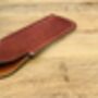 Brown Leather Pen Sleeve, Pen Case, thumbnail 8 of 9