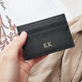 Personalised Black Leather Card Holder, thumbnail 2 of 5