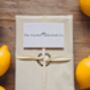 Neutral Herringbone Outdoor Tablecloth With Parasol Hole, thumbnail 2 of 2
